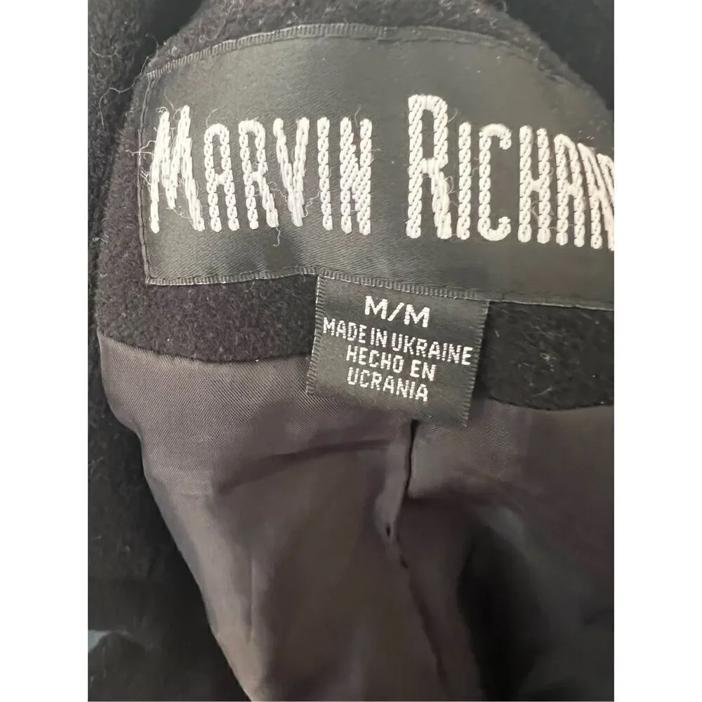Marvin Richards wool cashmere blend coat sz M